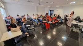 Médicos, psicólogos e enfermeiros voluntários do piloto do Projeto Voto Acolhedor participaram d...