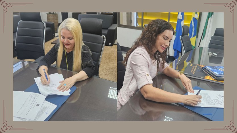 A imagem principal mostra a presidente do TRE-MT, desembargadora Serly Marcondes Alves, e a proc...