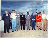 Autoridades e comunidade presente no lançamento da pedra fundamental da segunda sede própria do ...