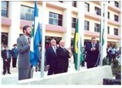 Governador Dante Martins de Oliveira, Ministro do TSE José Neri da Silveira e Deputado Estadual ...