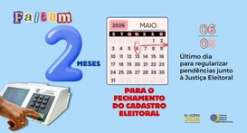 A dois meses do fechamento de cadastro, eleitorado tem até o dia 6 de maio para regularizar título