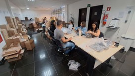 Casa da Democracia virou um centro de apoio à logística para apoiar o trabalho voltado às seções...