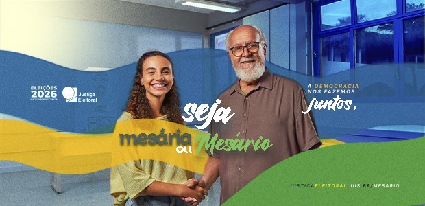Eleições 2026: Justiça Eleitoral convoca voluntários para atuarem como mesários Campanha do TSE vai ao ar a partir desta sexta (20), nas emissoras de rádio e TV. Peças buscam a...