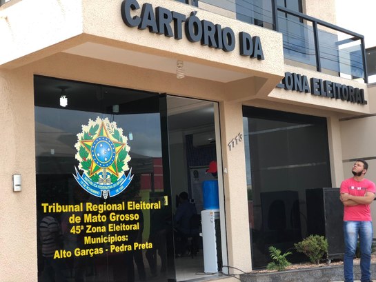 Fachada do Cartório Eleitoral de Pedra Preta - TRE-MT foto da fachada do Cartório Pedra Preta