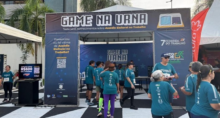 Game em urna eletrônica testa conhecimentos de atletas sobre assédio eleitoral