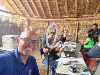 Mutirão eleitoral reverte cobertura biométrica de 17% para 86%  na Aldeia Urubu Branco