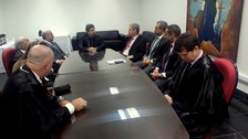 Este foi o terceiro encontro oficial da atual gestão com os desembargadores eleitos pelo Tribuna...