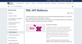 Iniciativa da Comissão Gestora de Políticas de Gênero (CGPG/TRE-MT) busca construir um ambiente ...