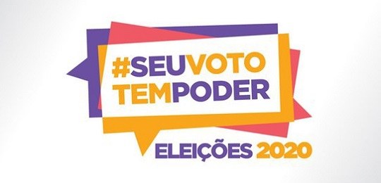 Paraná tem 8,1 milhões de eleitores aptos a votar nas Eleições 2020 Banner em fundo branco com a logomarca das Eleições 2020 nas cores roxo, azul e laranja