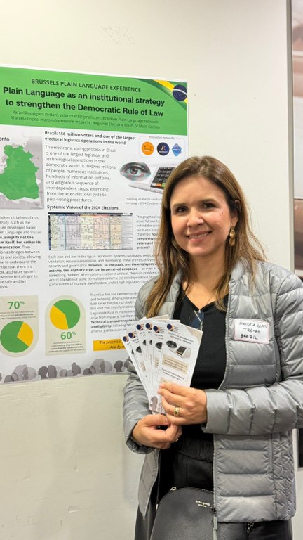 Projeto do TRE-MT “Linguagem Simples e Democracia” é apresentado em conferência internacional na Bélgica Projeto do TRE-MT “Linguagem Simples e Democracia” é apresentado em conferência internacional na...