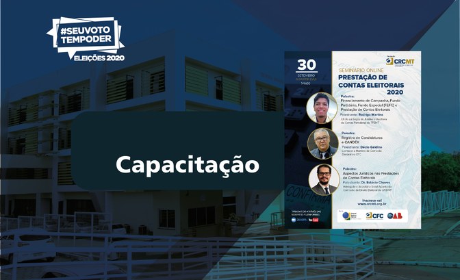 TRE-MT e CRC convidam contadores para o Seminário de Prestação de Contas Eleitorais 2020

