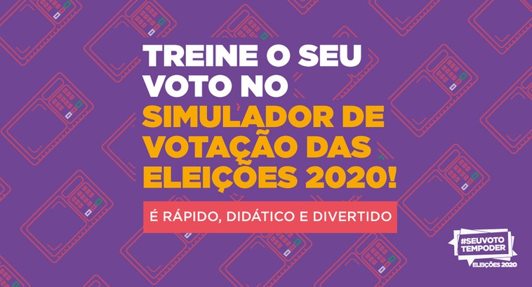 Simulador de votação, em 05.11.2020. Simulador de votação.