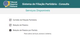 Sistema filiação partidária - 26.04.2021