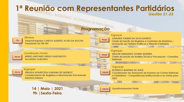 TRE-MT REUNIÃO PARTIDOS POLÍTICOS