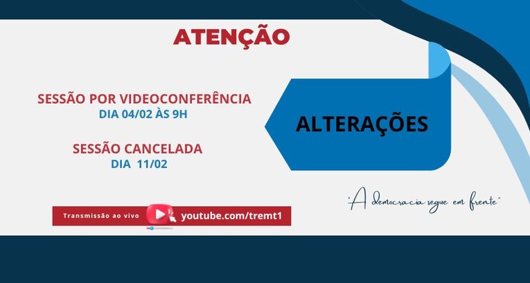 TRE-MT ALTERACOES EM SESSOES PLENARIAS DE FEVEREIRO DE 2025 TRE-MT ALTERACOES EM SESSOES PLENARIAS DE FEVEREIRO DE 2025
