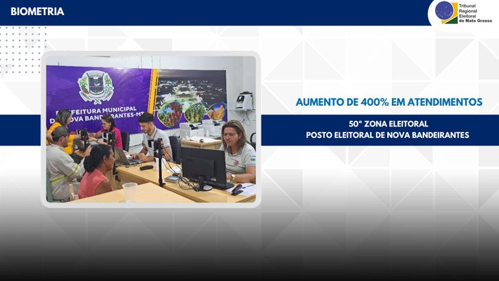 TRE-MT AUMENTO DE ATENDIMENTO POSTO ELEITORAL DE NOVA BANDEIRANTES TRE-MT AUMENTO DE ATENDIMENTO POSTO ELEITORAL DE NOVA BANDEIRANTES