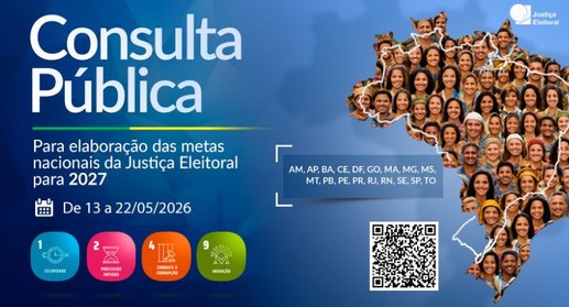 TRE-MT convida sociedade a participar da definição das metas nacionais para 2027