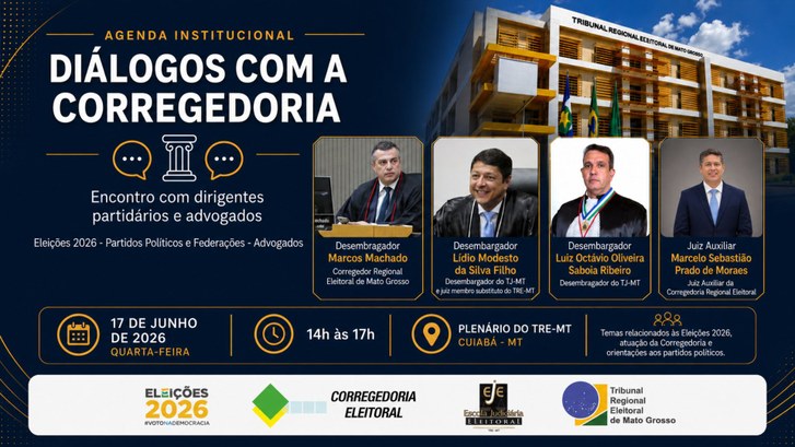 TRE-MT Corregedoria do TRE-MT promove diálogo sobre Eleições 2026