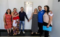 Família do servidor ex-servidor Marco Antônio Pipino durante inauguração do novo Data Center - F...