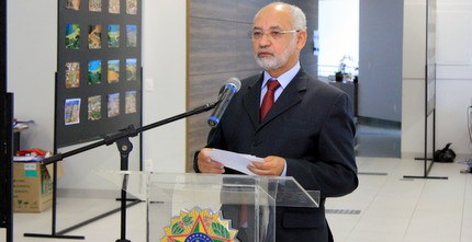 TRE-MT Des Juvenal Pereira da Silva 26.08.13 Presidente do TRE-MT Des Juvenal Pereira da Silva durante abertura da Biometria em Lucas do Rio ...