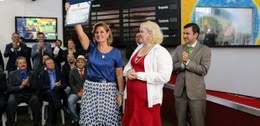 Juíza eleitoral Ester Belém Nunes e Promotor Eleitoral Luciano de Oliveira empossam a prefeita L...