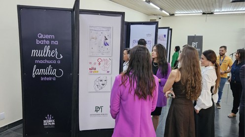 TRE-MT Exposição itinerante sobre violência doméstica é inaugurada no TRE-MT
