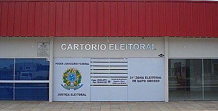 TRE-MT fachada cartório eleitoral 21ª zona eleitoral Lucas do Rio Verde fachada cartório eleitoral 21ª zona eleitoral Lucas do Rio Verde