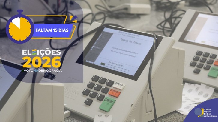 TRE-MT FALTAM 15 DIAS – Eleitor(a) deve se atentar ao horário de votação e se preparar previamente