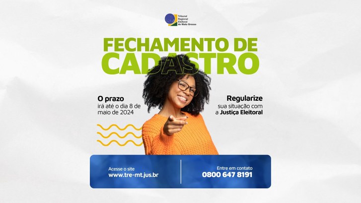 TRE-MT FECHAMENTO DE CADASTRO - MAIS DE 200 MIL PESSOAS PRECISAM REGULARIZAR TRE-MT FECHAMENTO DE CADASTRO - MAIS DE 200 MIL PESSOAS PRECISAM REGULARIZAR