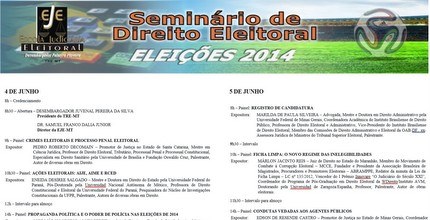 TRE-MT Folder Seminário Direito Eleitoral 2014 TRE-MT Folder Seminário Direito Eleitoral 2014