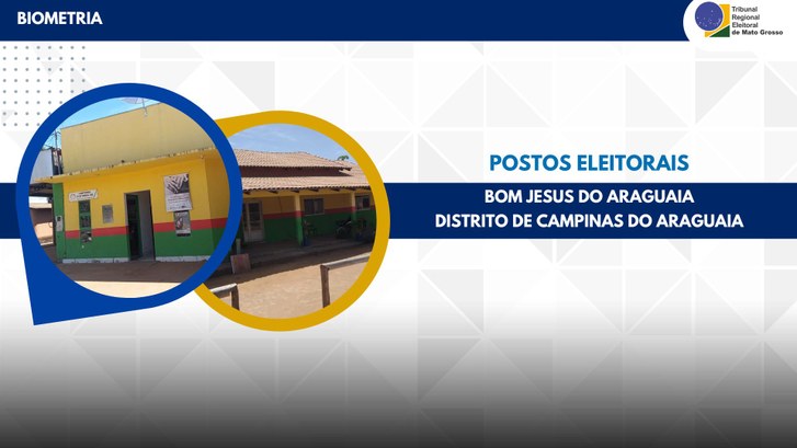 TRE-MT INÍCIO DA BIOMETRIA EM BOM JESUS DO ARAGUAIA TRE-MT INÍCIO DA BIOMETRIA EM BOM JESUS DO ARAGUAIA