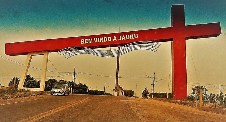 TRE-MT Jauru MT Foto que mostra a fachada da cidade de Jauru MT