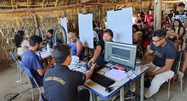 TRE-MT Mutirão eleitoral reverte cobertura biométrica de 17% para 86%  na Aldeia Urubu Branco