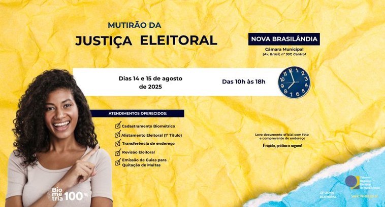 TRE-MT Mutirão leva serviços eleitorais para população de Nova Brasilândia