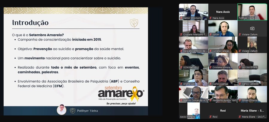 TRE-MT PALESTRE SOBRE SUICÍDIO - SETEMBRO AMARELO TRE-MT PALESTRE SOBRE SUICÍDIO - SETEMBRO AMARELO