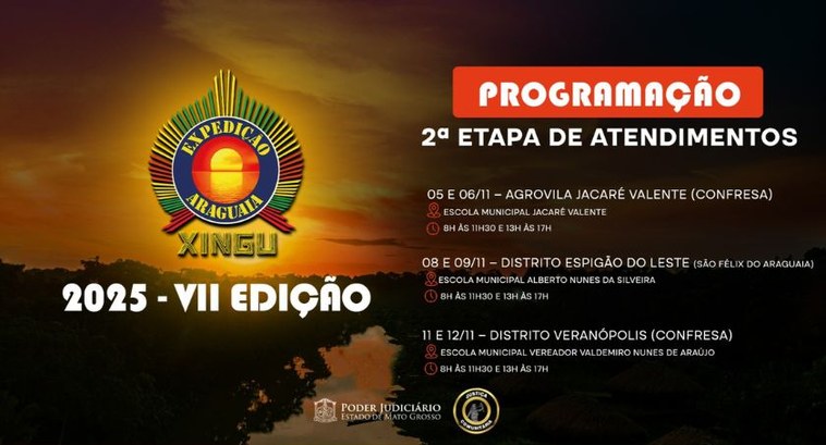 TRE-MT participa da 2ª etapa da Expedição Araguaia-Xingu