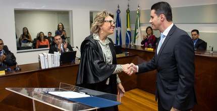 TRE-MT Posse JM Rodrigo Curvo Posse do Juiz-membro no TRE-MT Rodrigo Roberto Curvo em 15.10.15 - Foto: Alair Ribeiro