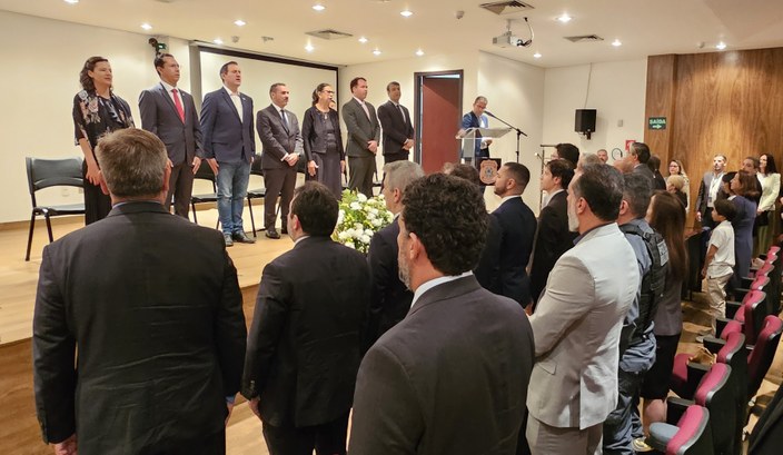 TRE-MT Presidente do TRE-MT participa de solenidade de posse da Polícia Federal TRE-MT Presidente do TRE-MT participa de solenidade de posse da Polícia Federal