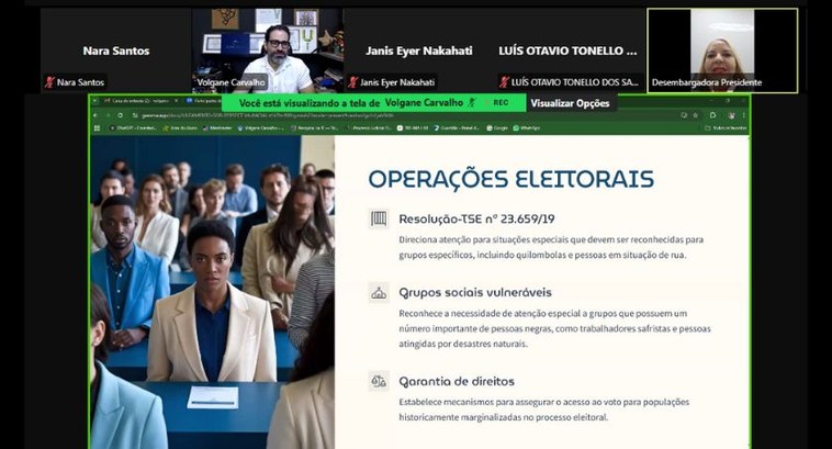 TRE-MT Presidente do TRE-MT reforça importância de curso com enfoque em gênero e raça TRE-MT Presidente do TRE-MT reforça importância de curso com enfoque em gênero e raça