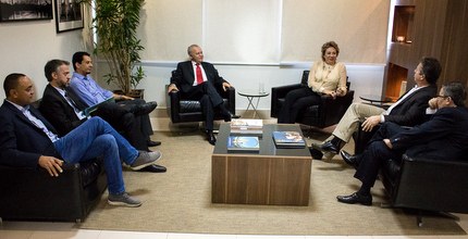 Reunião com o Prefeito Mauro Mendes para discutir apoio a Biometria 2015 em Cuiabá em 24.07.15