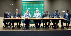 Reunião de polo no município de Sinop-MT realizada no auditório do Ministério Público Estadual.