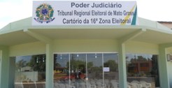 foto fachada da sede da 16ª Zona Eleitoral de Vila Rica Mato Grosso