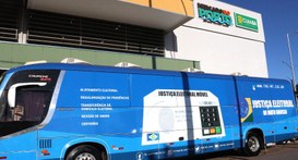 TRE-MT Unidade móvel da Justiça Eleitoral ficará até sexta-feira (11.07) no Mercado do Porto