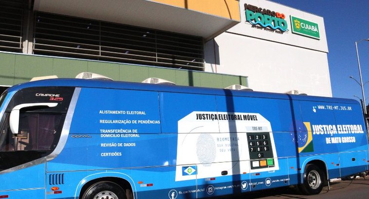 TRE-MT Unidade móvel da Justiça Eleitoral ficará até sexta-feira (11.07) no Mercado do Porto TRE-MT Unidade móvel da Justiça Eleitoral ficará até sexta-feira (11.07) no Mercado do Porto