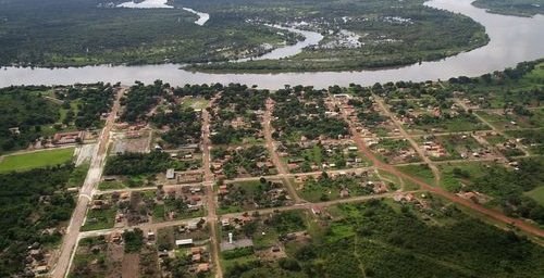 TRE-MT Municipio Novo Santo Antonio Vista aérea da cidade de Novo Santo Antônio - Região nordeste de Mato Grosso - Fonte: Google Ima...