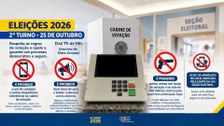 Regras valem para este domingo (25) e visam garantir voto livre e seguro