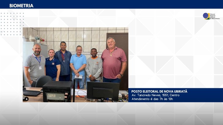 Biometria Nova Ubiratã O Tribunal Regional Eleitoral de Mato Grosso (TRE-MT) iniciou nesta terça-feira, 13 de junho, o ...