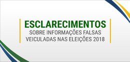 ESCLARECIMENTOS INFORMAÇÕES FALSAS 