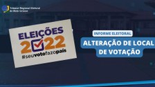 TRE-MT ALTERAÇÃO DE LOCAL DE VOTAÇÃO