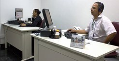 Atendimento feito pelos servidores da Ouvidoria Eleitoral.